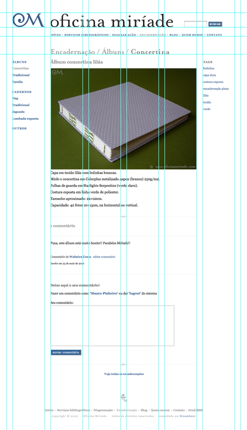 reprodução da tela do site